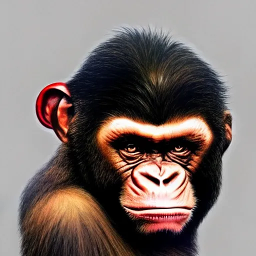 Image similar to Very funny Joe Biden as a dump looking monkey, like gorilla but good face, colorful painting on grey scale face, powerful , magic, thunders, dramatic lighting, intricate, wild, highly detailed, digital painting, artstation, concept art, smooth, sharp focus, illustration, art by artgerm and greg rutkowski and alphonse mucha, footage