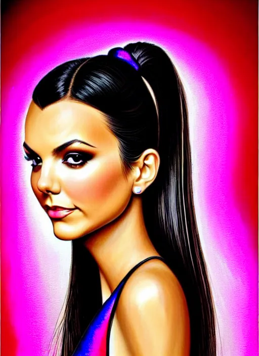 Image similar to elegant Victoria Justice the mean girl. ultra detailed painting at 16K resolution and epic visuals. epically surreally beautiful image. amazing effect, image looks crazily crisp as far as it's visual fidelity goes, absolutely outstanding. vivid clarity. ultra. iridescent. mind-breaking. mega-beautiful pencil shadowing. beautiful face. Ultra High Definition. amazingly crisp sharpness. photorealistic 3D rendering on film cel processed twice..