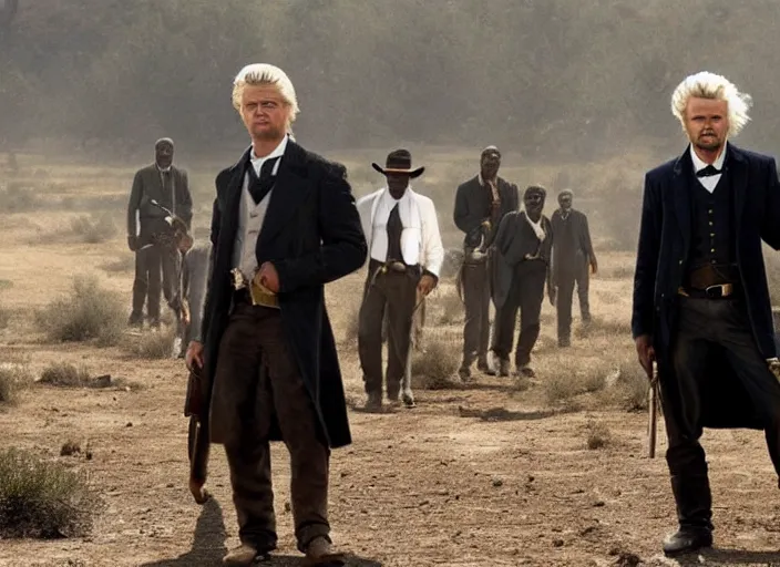 Image similar to geert wilders in django unchained field scene