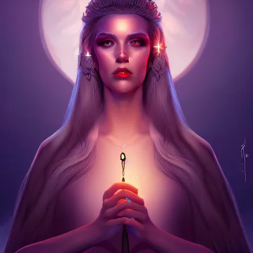 Image similar to Queen of the night, highly detailed, digital painting, artstation, concept art, soft light, sharp focus, illustration