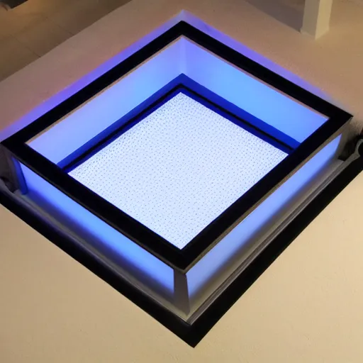 Prompt: skylight with led strip light surround, realistic, photography, home and garden, houzz, 8k,