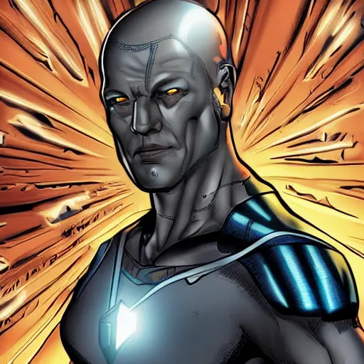 Image similar to lex luthor as cyborg, realistic