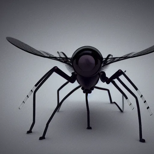 Prompt: ultra realistic macro robotic fly, futuristic, 8k 3D render