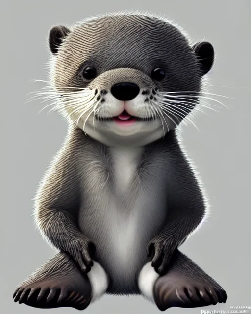 Prompt: character concept art of a cute young male grey anthropomorphic gray furry otter | | cute - fine - face, pretty face, key visual, realistic shaded perfect face, fine details by stanley artgerm lau, wlop, rossdraws, james jean, andrei riabovitchev, marc simonetti, and sakimichan, trending on artstation