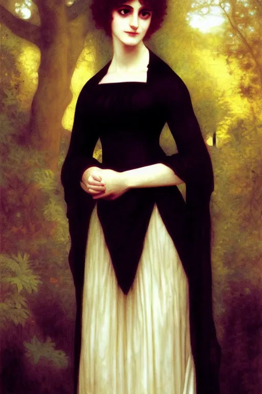 Image similar to gothic jane austen, painting by rossetti bouguereau, detailed art, artstation