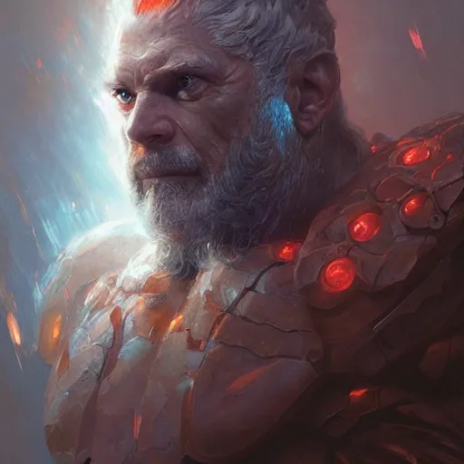 Image similar to portait of zeus de smyrne, glowing eyes, marvel comics, intricate, highly detailed, smooth, artstation, digital illustration by ruan jia and mandy jurgens and artgerm and wayne barlowe and greg rutkowski and zdislav beksinski