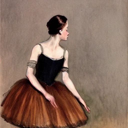 Image similar to ballerina, painted by alfred stephens