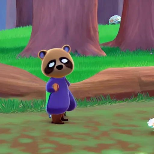 Image similar to Tom nook dressed as a princess