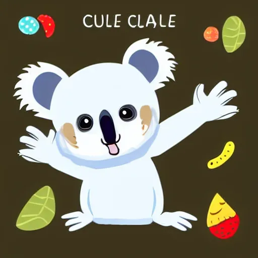 Image similar to Cute Koala Waving Hand Cartoon llustration. Isolated, Flat Cartoon Style