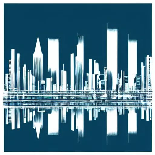 Prompt: abstract vector graphic of manila skyline, very very very very very amazing digital art