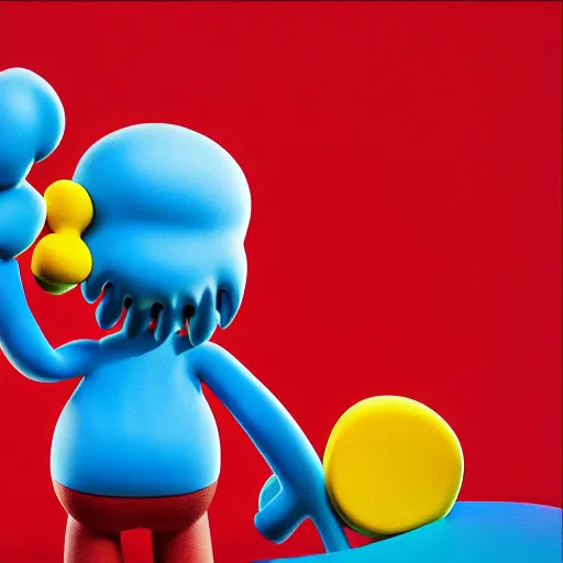Image similar to KAWS Smurf , 8K concept art, modern contemporary art, MOMA