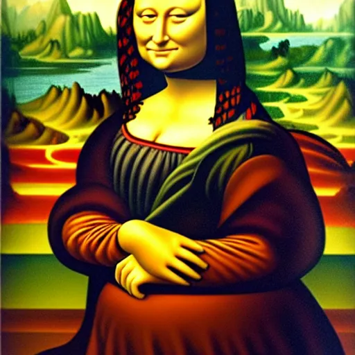 Image similar to mona lisa by fernando botero