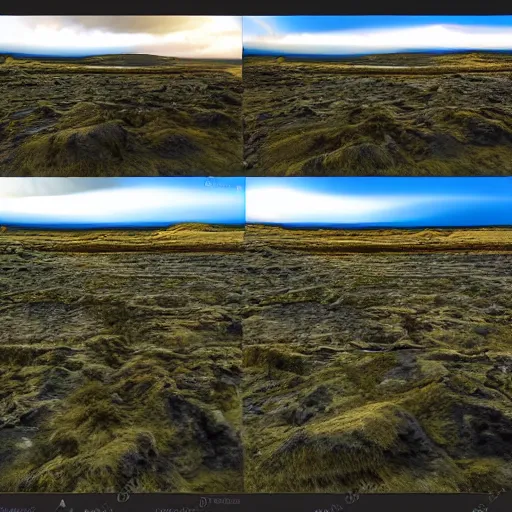 Prompt: 3D anagliph landscape from Iceland