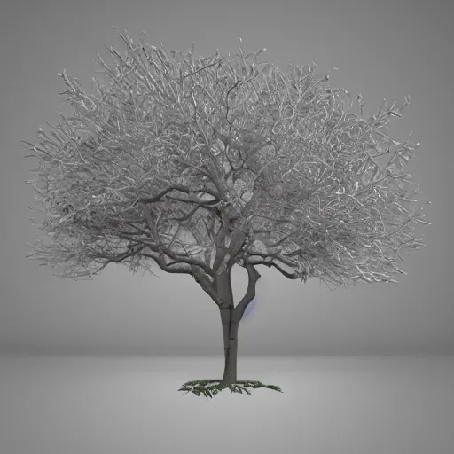 Prompt: a surrealist 3D render of a tree