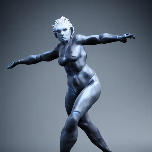 Image similar to obsidian panther, character study, porcelain goddess panther, volumetric lighting, octane render, 8 k, photorealistic, ultra realistic