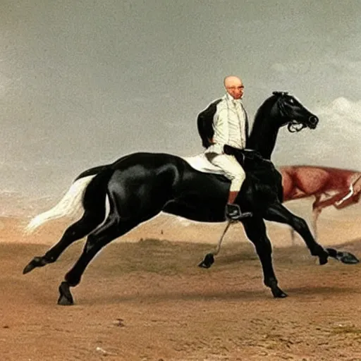 Image similar to coloured photograph of a muscled young white bald guy with broad shoulders, black shirt and a large chest driving a racing red mustang down a british road, high detail