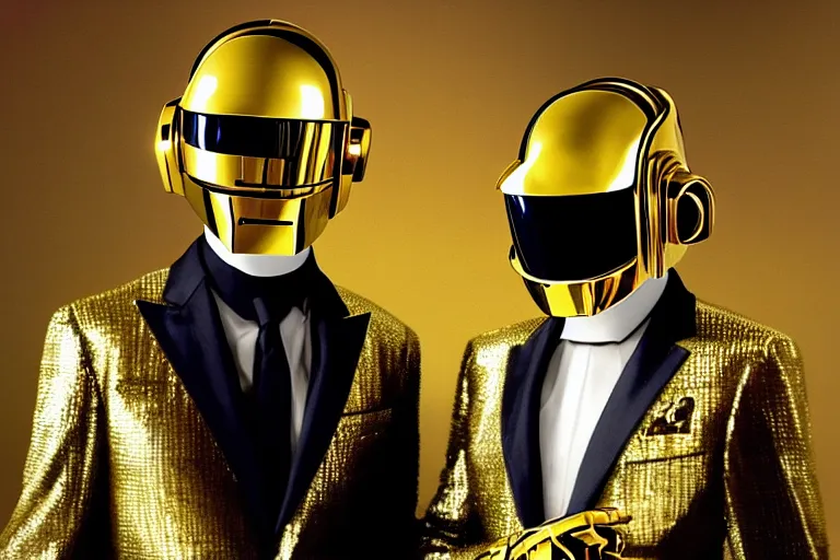 Prompt: daft punk a fine art painting by jeff koons, cgsociety, funk art, fine art, renaissance painting, artwork