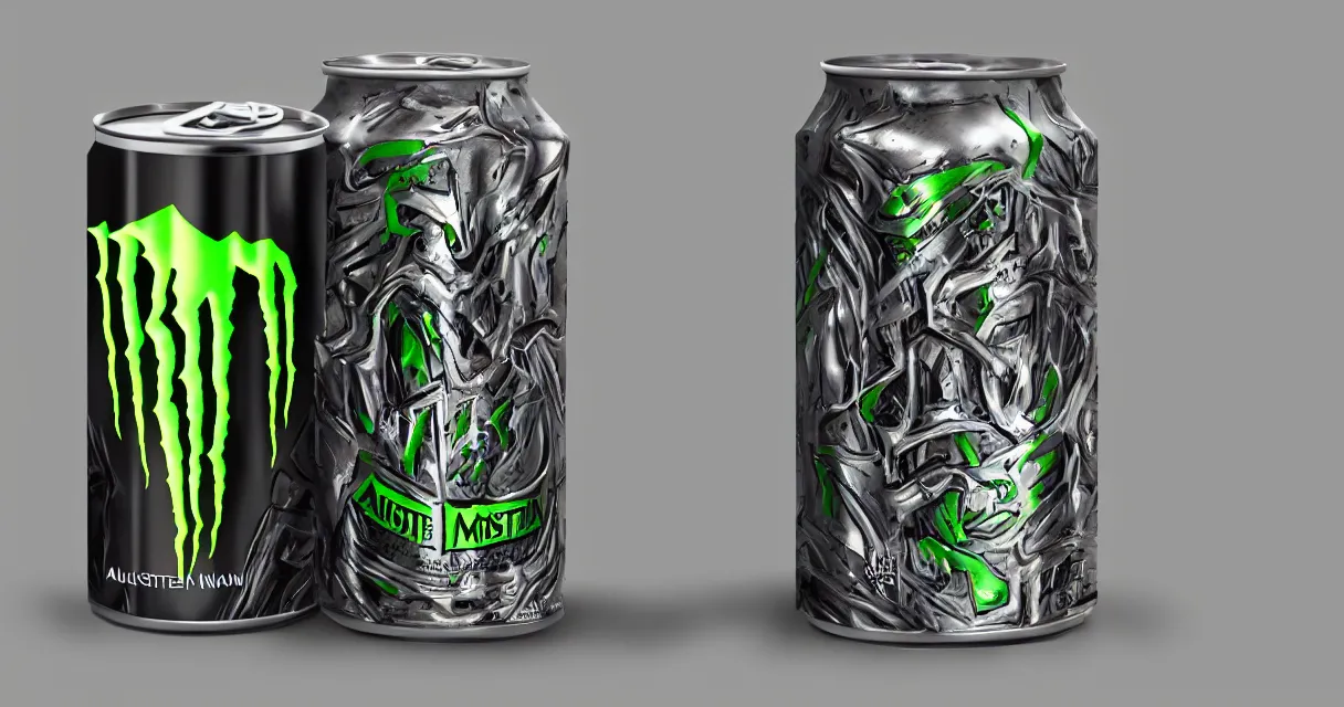 Image similar to aluminian can of monster energy drink, highly detailed, digital painting, artstation, concept art, smooth and sharp focus, illustration