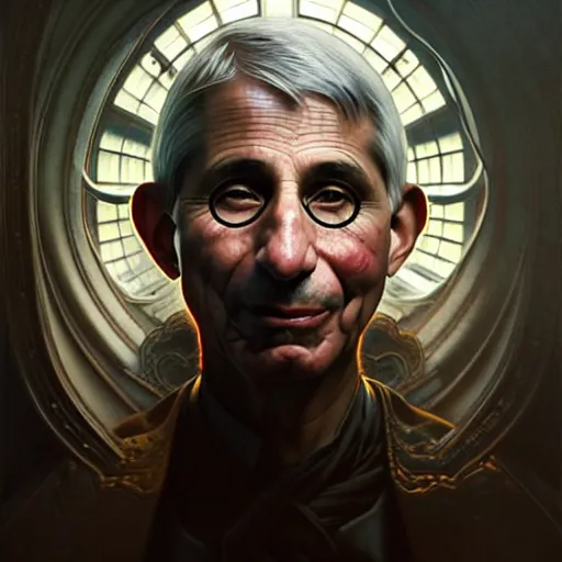 Image similar to anthony fauci scheming, ultra realistic, concept art, intricate details, eerie, horror, highly detailed, photorealistic, octane render, 8 k, unreal engine. art by artgerm and greg rutkowski and alphonse mucha