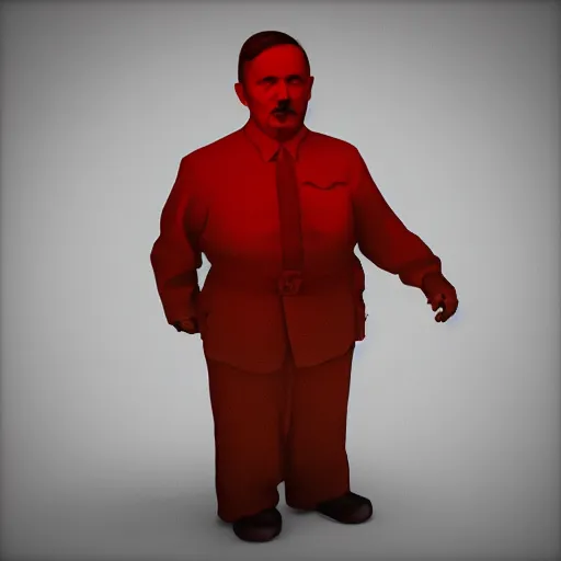 Image similar to hitler made of jelly | 3 d render | trending on artstation | photorealistic