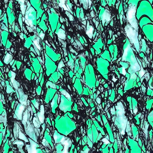 Prompt: beautiful marble pattern that is neon green, electric blue, and black