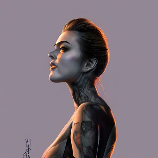 Image similar to painting of a female in a skintight dress, by dan hillier and charlie bowater and artgerm, 4 k, highly detailed, trending on artstation, volumetric lightning, highly detailed, - s 1 5 0