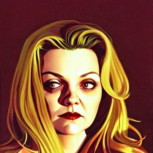 Image similar to comic art by joshua middleton, actress, sheryl lee as laura palmer in the tv show, twin peaks,