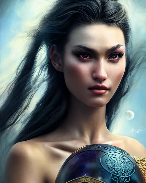 Prompt: a beautiful warrior woman bowling, photo, ultra detail, photoreal, professionally retouched, soft moonlight lighting, shiny plastic armor, realistic, smooth face, goddess, luscious lips, perfect eyes, wide angle, sharp focus on eyes, 8 k high definition, insanely detailed, intricate, elegant, art by artgerm and wlop