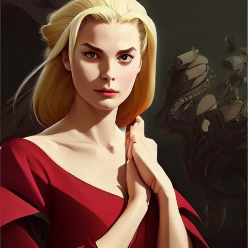 Prompt: Grace Kelly as Tsunade from Naruto, western, D&D, fantasy, intricate, elegant, highly detailed, digital painting, artstation, concept art, matte, sharp focus, illustration, art by Artgerm and Greg Rutkowski and Alphonse Mucha