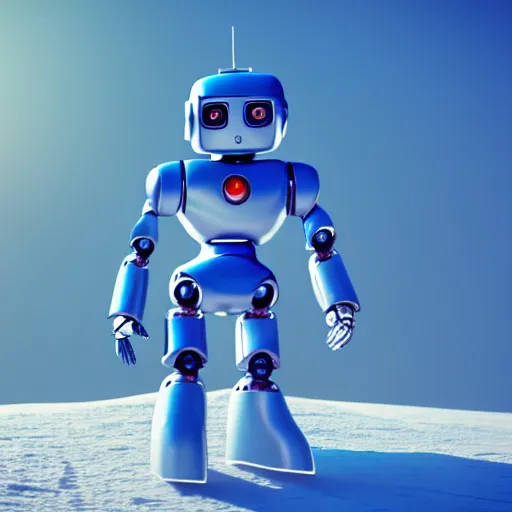 Prompt: a cute little robot is made of ice. super realistic 8 k render of a elegant, cinematic composition