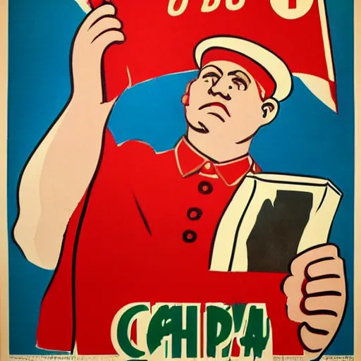 Prompt: potato as soviet union communist propaganda poster