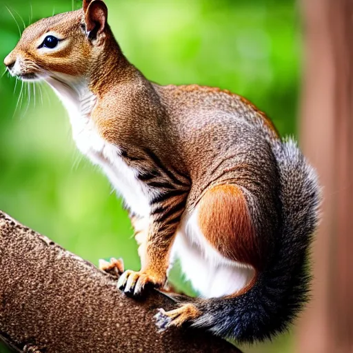 Image similar to a feline squirrel - cat - hybrid, animal photography