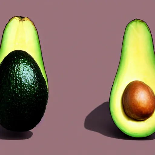 Image similar to avocado that looks like banana, hyper realistic, food photography