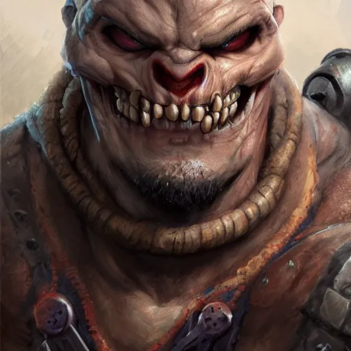 Image similar to travis willingham as grog strongjaw, portrait, highly detailed, headshot, digital painting, trending on artstation, concept art, sharp focus, illustration, art by artgerm and greg rutkowski and magali villeneuve