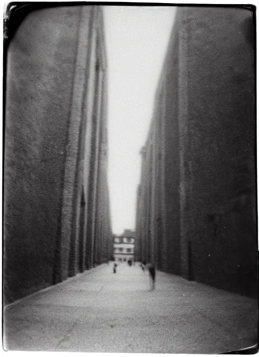 Image similar to impossible, black and white photograph