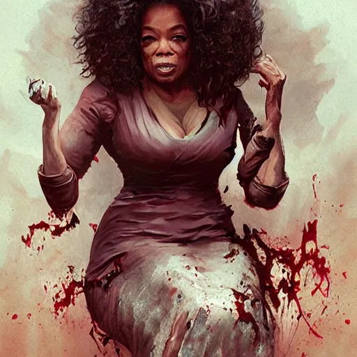 Image similar to oprah is a zombie geog darrow greg rutkowski