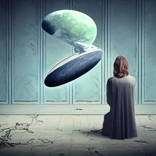 Prompt: Myself and everything & everyone is GOD or infinite intelligent imagination surrealism