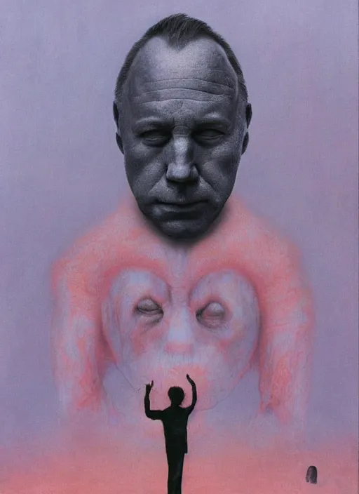 Image similar to alex jones by zdzislaw beksinski and lisa frank