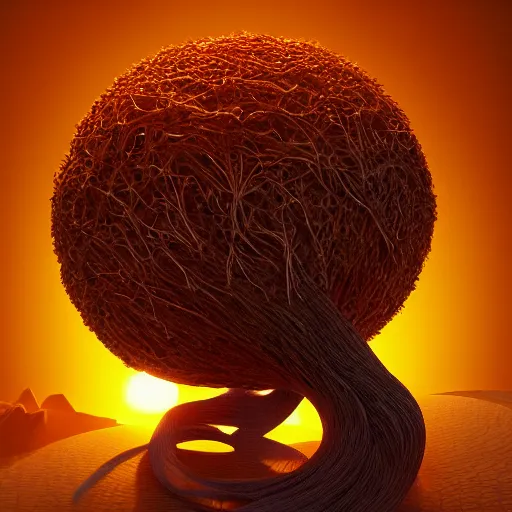 Prompt: enoki growing out of the sun, ultra detailed, 8 k, trending on artstation, award - winning art,