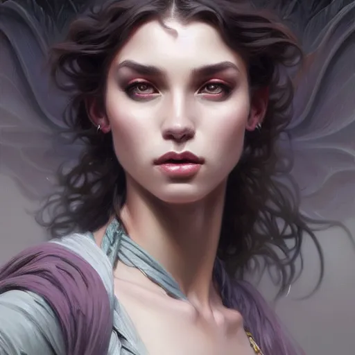 Prompt: Arabelle Raphael, colorful painting on grey scale face, powerful , magic, thunders, dramatic lighting, intricate, wild, highly detailed, digital painting, artstation, concept art, smooth, sharp focus, illustration, art by artgerm and greg rutkowski and alphonse mucha, footage