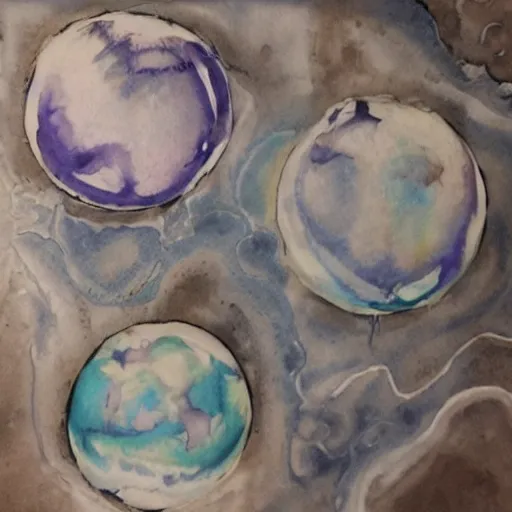 Image similar to frosted astral glacial scarves watercolor artwork confirmed orb
