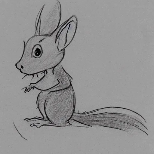 Prompt: milt kahl sketch of a squirrel