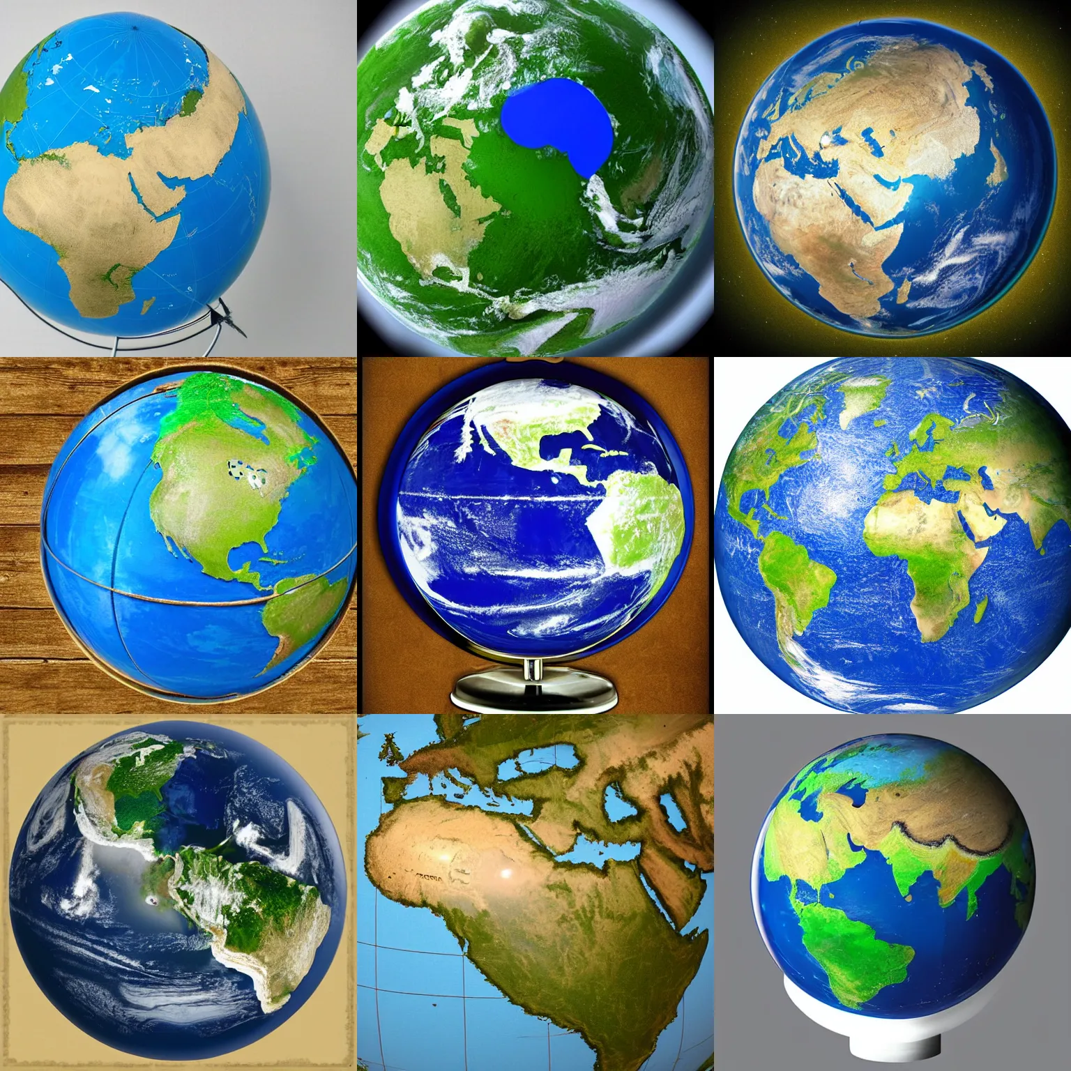 Prompt: globe earth