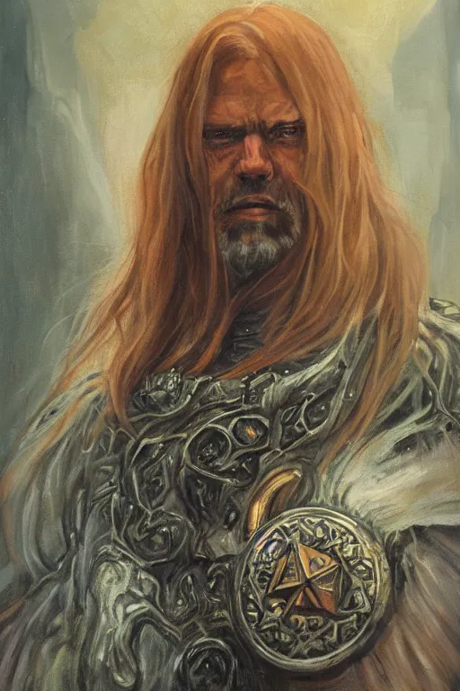 Prompt: oil portrait of blaidd elden ring