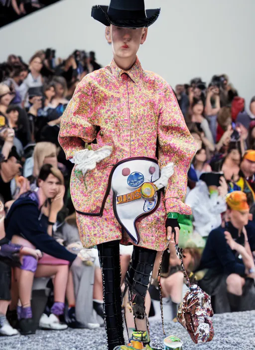 Image similar to hyperrealistic and heavy detailed balenciaga runway show of toy story, leica sl 2 5 0 mm, vivid color, high quality, high textured, real life