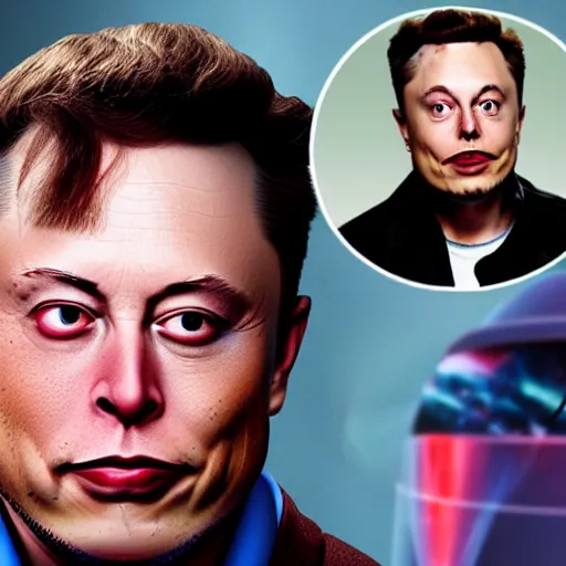 Image similar to evil serial killer satanic demon monster Elon musk