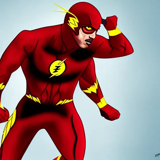 Prompt: Steve Harvey as The Flash, digital painting, highly detailed, fully body