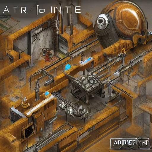 Image similar to 3d art inspired by the game factorio, trending on artstation, steampunk art