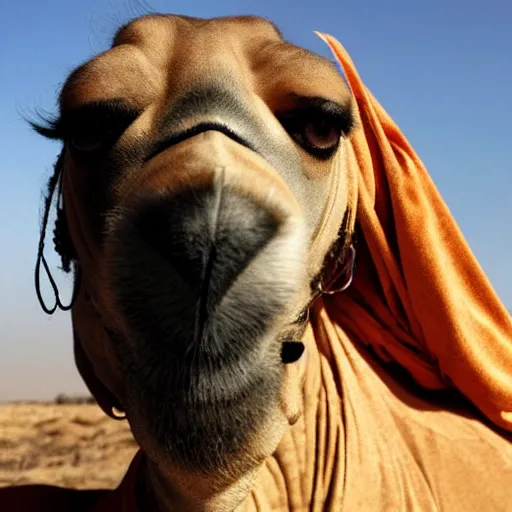 Prompt: snoop dog on a camel