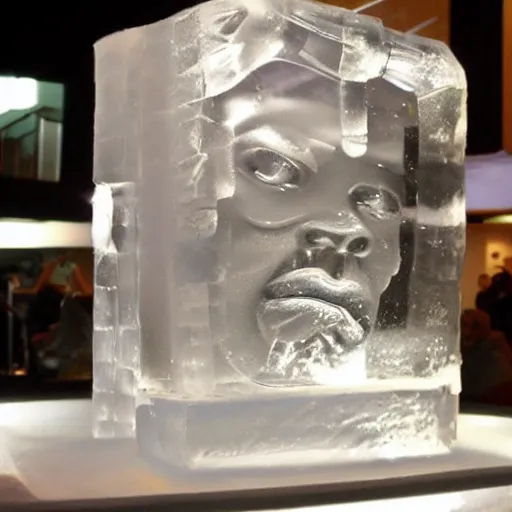 Image similar to an ice sculpture of ice cube